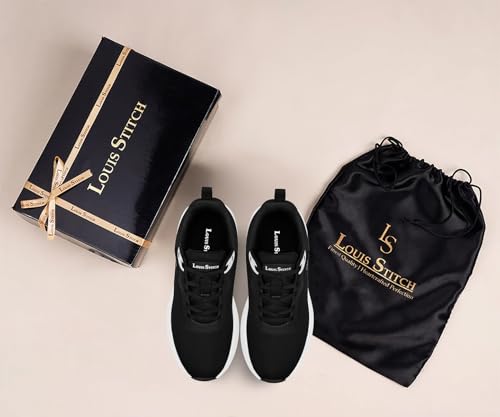 Image of LOUIS STITCH Men's Lightweight Athleisure Sport Shoes | Ultra Cushioned Sole | Casual Lace-Up Sneaker and Athleisure Wear | Perfect for Casual, Gym & Travel Wear | LS-AT-FS02