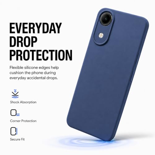 Image of FIRST MART Matte Silicone Back Cover for Vivo T5e - Blue