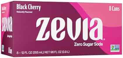 Amazon.com: Zevia Zero Sugar Soda, Black Cherry, 12 oz Cans