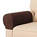 CHUN YI Set of 2 Stretch Polyester Sofa Armchair Armrest Covers Slipcovers Furniture Protector Spandex Fabric Jacquard Anti-Stain Washable Couch Arm Cover Slipcover (Armrest, Chocolate)