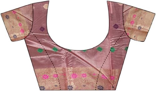 Image of Sarees for Women Wear Organaza Silk Banarasi Sari Kanjivaram Soft Pure Paithani Wedding Original Kanchipuram Pattu Sadi with Blouse Piece 2026 (Flowermeena)