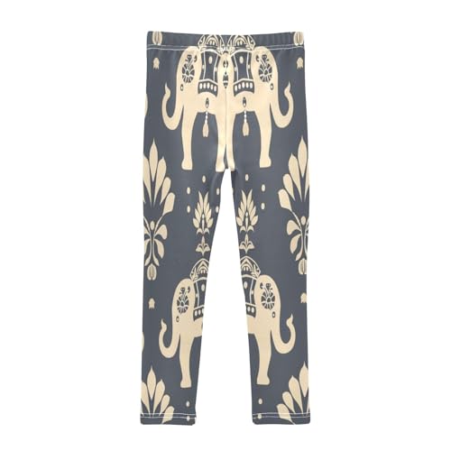 Bolaz Toddler Girls Leggings Printed Yoga Pants Leggings Grey Elephant for Kids2