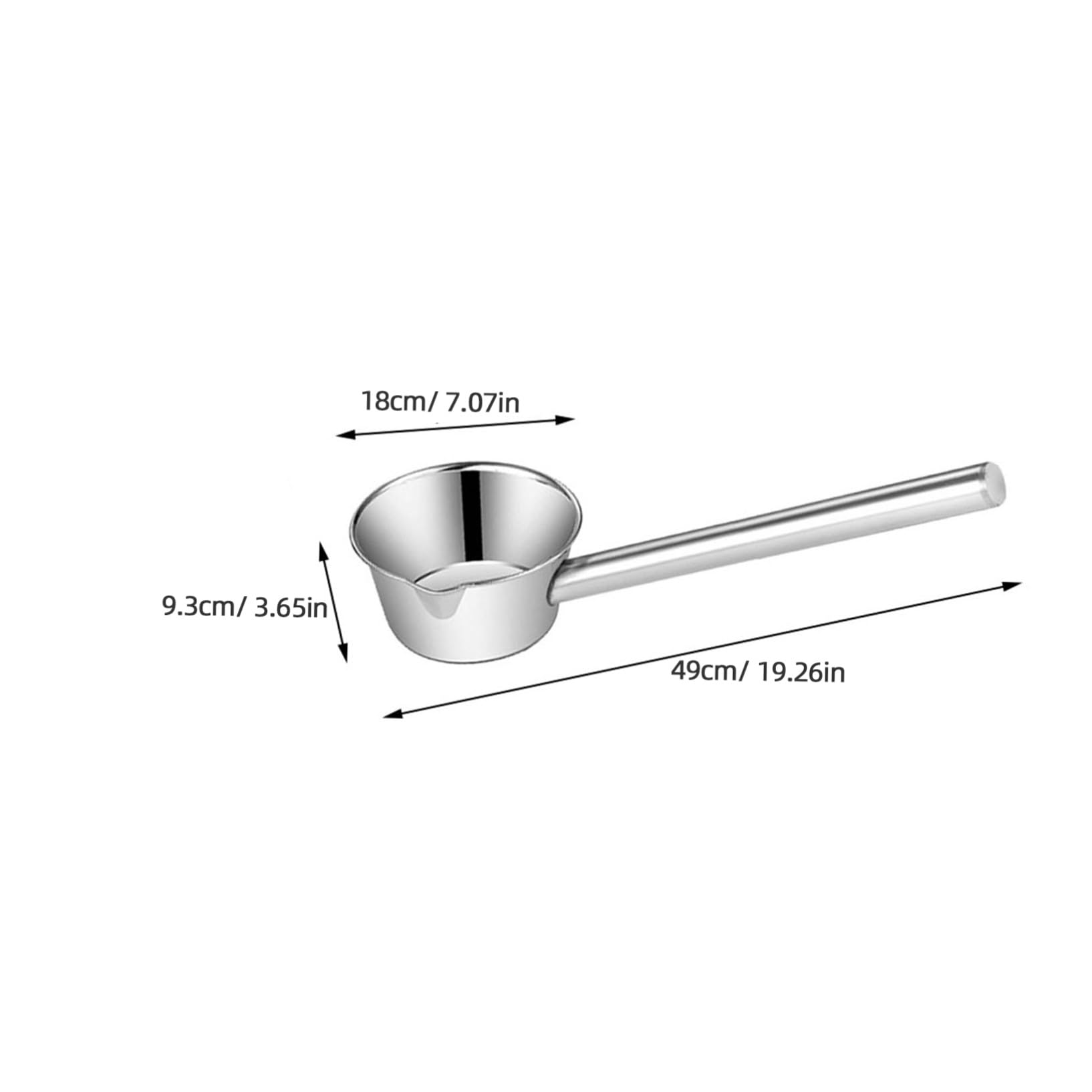 TOYANDONA Cucharón para Agua Acero Inoxidable Mango Largo 35 Cm Herramienta Cocina Hogar Jardín Gotero para Servir y Lavar Verduras Frutas Uso Múltiple