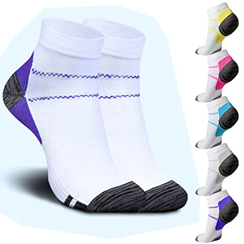 5 Pairs Compression Socks for Women Men Low Cut Running Socks for Athletic Support Travel Nurses Hiking2