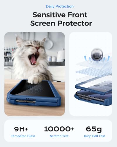 Image of Vihibii for iPhone Duo Case with Stand, Compatible with Magsafe, Blue