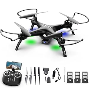 ATTOP FPV Drone with Camera for Adults/Kids/Beginners, Total 30 Mins Flight time FPV Drones, 120°Wide View, Easy Control with Remote/App/Voice/Gesture/Gravity, 1 Key Operation, Boys & Girls Toy Drone