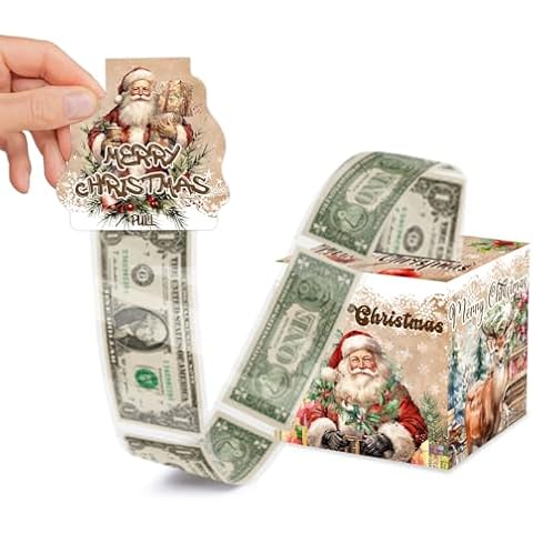SHLINCO Retro Christmas Money Box for Kids Adults'Cash Gift,Christmas Party Gifts, Surprise Christmas Party Gift for Women Men, Christmas Party Decorations on the Farm (35Pcs Transparent Bags) Cover
