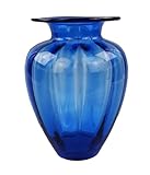 Material: Glas. Maße Vase Hohe 15,5 cm . Hohe: 15,5 cm . Durchmesser: mitte 15 cm , unten 7 cm ,oben 9 cm.