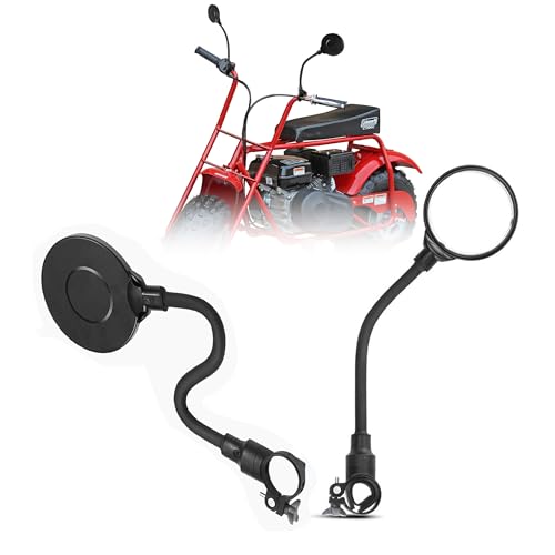 Mini Bike Mirrors,Side Rear View Mirrors Adjustable Rotatable for Coleman CT200U,CT200U-EX,BT200X,MB200,Axis M200,B200R,RT200 Minibike Handle bar Mount Universal Fit