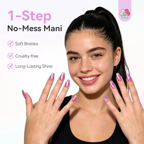 Image of SAVILAND One Step Gel Nail Polish Pens, 12 Colors 3-in-1 Jelly Cat Eye | 3-in-1 base, color & top gel with precision twist dispensing, jelly cat-eye finish & beginner-friendly use