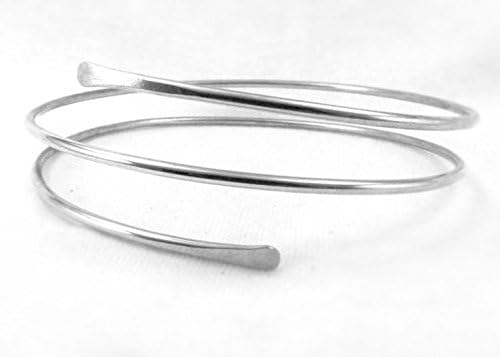 Silver Armlet Bracelet, Wrap Cuff Bracelet, Women's Bracelet, Upper Arm Cuff Bracelet