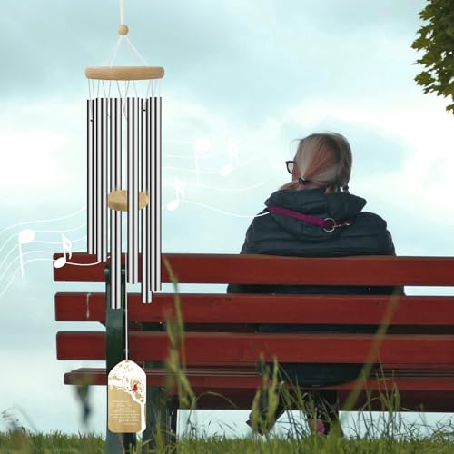 Image of ASTARIN Personalized Wind Chimes Outdoor Large Deep Tone,Large Customized WindChimes for Outside Tuned Relaxing Soothing Low Bass,Memorial Wind Chimes Sympathy