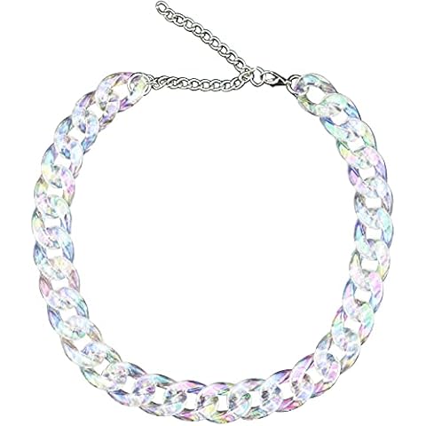 Riuziyi Acrylic Cuban Link Chain Necklace Cover
