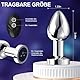 Metall Anal Vibrator Analplug mit 12 Vibrationsmodi und Fernbedienung Buttplug Dildo Vibratorstarb Prostata Stimulator Vibratoren Sex Toys Sexspielzeug für Anfänger Männer Frauen Paare (Silbrig)