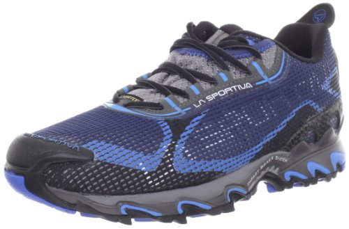 La Sportiva Mens Wildcat 2.0 GTX Trail Running Shoes, Black/Blue, 10.5