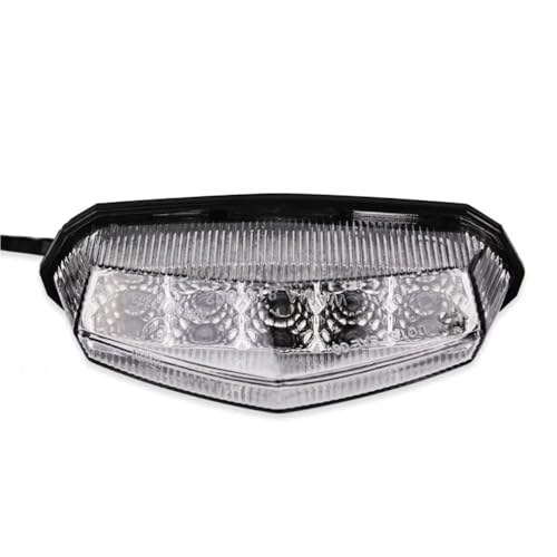 Luz de freno trasera para motocicleta 12V con señalización triangular y soporte de matrícula 5