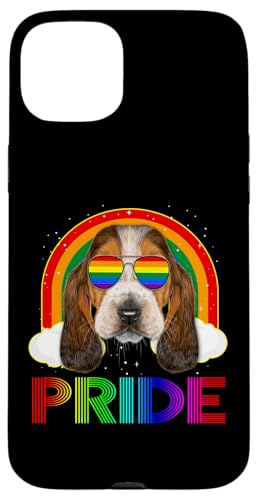 Basset Hound Dog LGBT Rainbow Gay Lesbian Funny LGBTQ Pride Hülle für iPhone 15 Plus