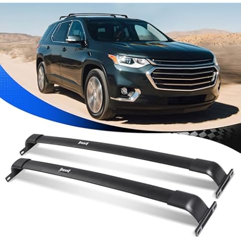 AUXPACBO 220 LBS Roof Rack Cross Bars Fit for Chevrolet Traverse 2022 2023 Black Crossbars Luggage Carrier Bars Kayak Rack Cover