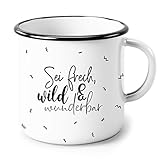 frei wild becher ✅  EMAILLE TASSE ALS PERFEKTES GESCHENK - Emaille Tassen im passenden Design und mit individuellem Aufdruck sind eine ideale Geschenkidee zu jedem Anlass, ob zum Geburtstag, Muttertag, zu Weihnachten oder als kleine Überraschung zwischendurch.