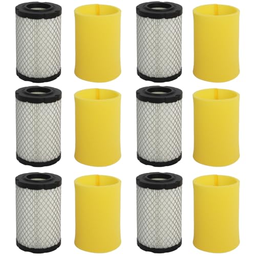 793569 793685 Air Filter Compatible with B&S 793569 4241 5415 GY21055 MIU11511 LA125 LA115 Craftsman YT3000 LT2000 Lawn Mower Tractor by Podoy (6 Pack)