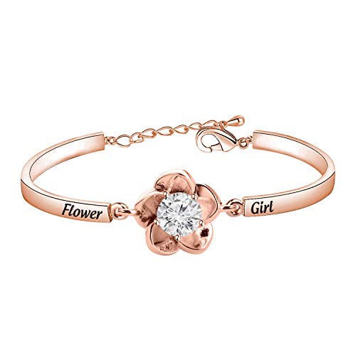 ENSIANTH Flower Girl Bracelet Flower Girl Proposal Gift Wedding Party Gift