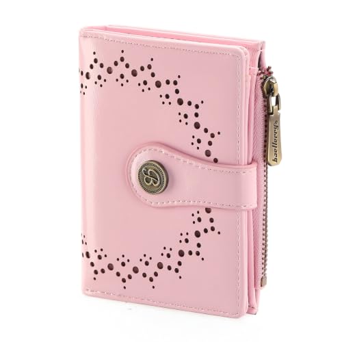 Image of Small Wallet for Women Bifold Credit Card Holder Compact Women Wallet with Zipper Coin Pocket