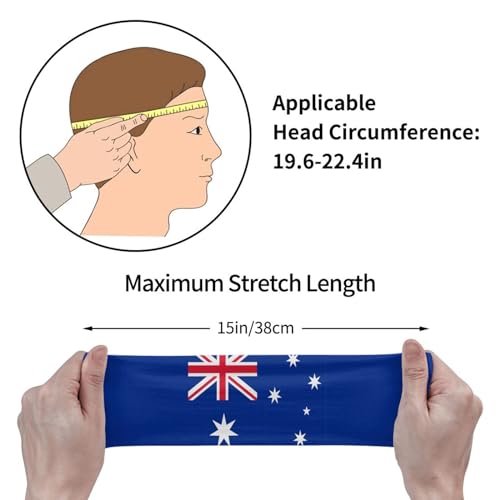 Image of Cute Flag Headbands Women Men Flag Sweatband Sports Headband for Running, Cycling, Yoga Gym, Working Out