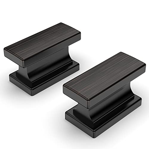 10 Pack Modern Solid Kitchen Door Drawer Knobs Handles for Kitchen Cabinets Dresser, Cabinet(Oil Rubbed Bronze)