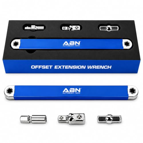 ABN Offset Extension Wrench 15", Ratchet Extender with 3 Dri...