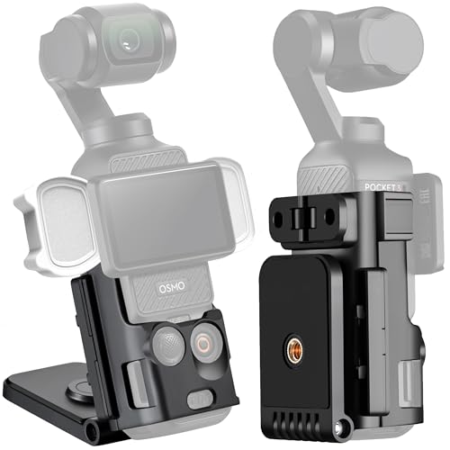 Magnetic Mount Stand Adapter Compatible with DJI Osmo Pocket 3 Accessories Magnet Mount Suction Clamp 180 Adjustable Handle 1/4 Screw Adapter- 1 Pack
