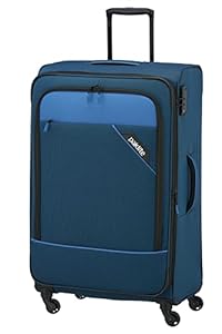paklite Reisekoffer 4 Rollen, Weichschalen Rollkoffer groß, erweiterbar, DERBY, Stilvoller Trolley mit Dehnfalte, TSA Schloss, 77 cm, 102 - 115 Liter