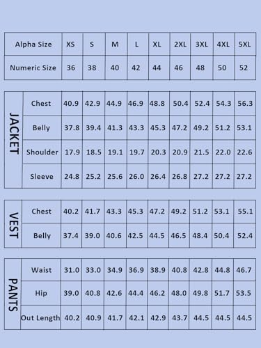 Mens Suits 3 Piece Slim Fit Suit Set Solid Two Button Blazer Jacket Vest Pants Tuxedo Set for Wedding Groomsmen Business Prom Party(X-Small,White)4