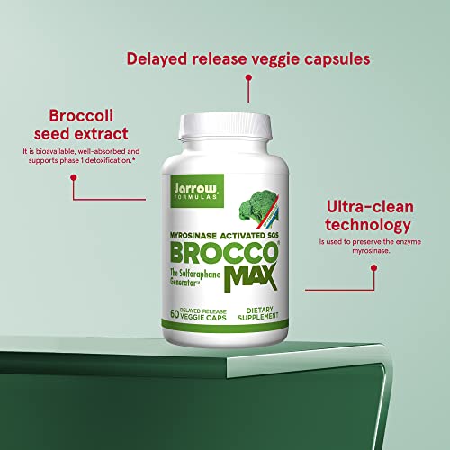 Jarrow Formulas Broccomax - 60 Veggie Capsules - Supports Healthy Cell Replication & Liver Health - Broccoli Dietary Supplement - 30 Servings (Packaging May Vary) #TOP4