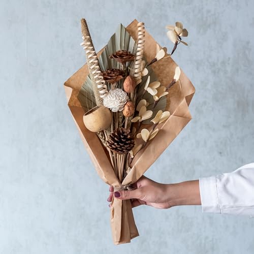 Image of Natural Dried Flower for Vase | Botanical Bliss Bunch Eco-Friendly Dry Flowers for Home Decoration, Office, Bedroom, Table Decor and Art Craft Items Corner (Without Vase Pot)