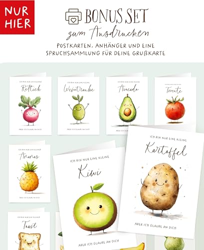 LOViLEE Happy Döner Diggi im Geschenkset - Positive Kartoffel inkl. Geschenkbeutel und Pocket Hug - Positive Potato, Glücksbringer Prüfung, Du schaffst das Geschenk, Glücksbringer Mann, Mutmacher