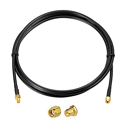 BINGFU RP-SMA 延長ケーブル RPSMA オス⇔メス ケーブル 2m RP-SMA オス メス 同軸ケーブル WIFIアンテナケーブル 低損失 1本入