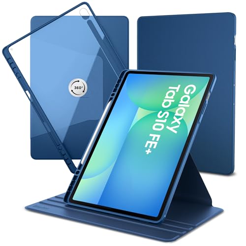 Coque Samsung Galaxy Tab S10 FE+ EasyAcc 13,1" rotative 360 bleu