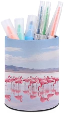 Flamingo Round Pen Holder Desk Organizer for Office Home image 5