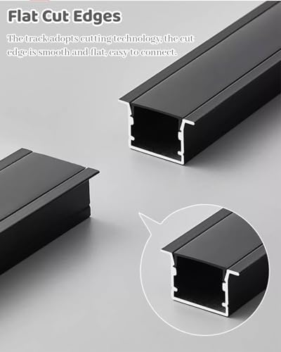 10/20 Pack U-Shaped LED Aluminum Channel 3.3ft/1m, Ceiling Track Lighting for Garage, Office, Living Room, Plaster LED Trim (20x20mm, 3/4" x 3/4")
