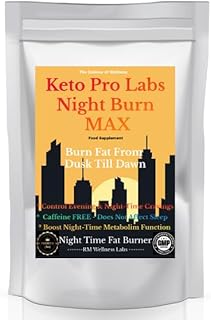 Keto Pro Labs Night Burn MAX - Fat Burners - Boost Night-Time Metabolism - Control Evening Hunger Cravings - Weight Management Tablets - Appetite Suppressant - 30 Tablets (30 Day Supply)