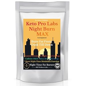 Keto Pro Labs Night Burn MAX – Fat Burners – Boost Night-Time Metabolism – Control Evening Hunger Cravings – Weight Management Tablets – Appetite Suppressant – 30 Tablets (30 Day Supply)