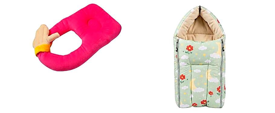 Finch Gold Hugging Pillow with Cotton Sleeping Bag | Soft Cotton Newborn Baby Sleeping Essentials Set | Breathable, Lightweight & Comfortable for Crib, Bassinet, Home & Travel-image-19