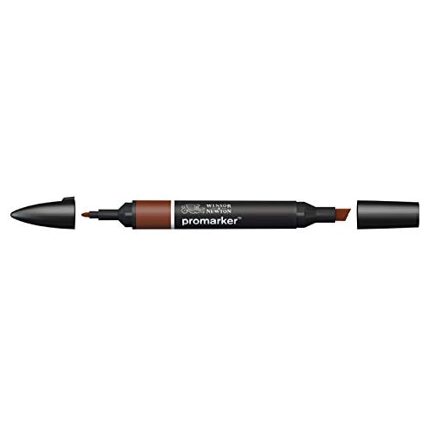 Winsor & Newton 0203252 - Pennarello a Doppia Punta , Marrone (Walnut), 3.5x19.5x1.4 cm