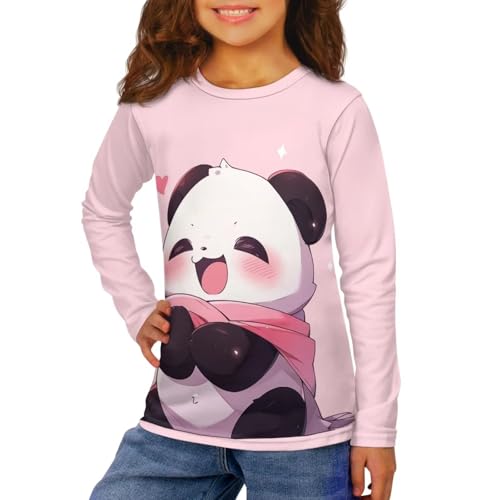 Image of Girls Basic Tee Shirts Outdoor Long Sleeve Shirt Winter Clothes Size 3-16 Top Fall Clothes Gift for Holiday