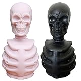 2 Skull Tea Infusers for Loose Tea, Food Grade Silicone Hot Tea Strainers for More Enjoyable Tea Times with Friends and Family(Black and Pink)