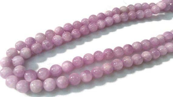 Kunzite naturelle 9mm perles rondes violettes de qualité gemme pour bijoux haut de gamme