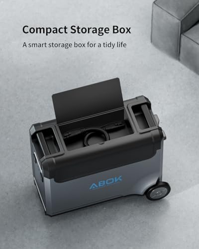 Image of ABOK Ark3600 Portable Power Station of Extra Battery | Expandable to 11520Wh, 3840Wh LiFePO4 Battery, 3H Fast Charge, 3600W Solar Generator for Home Backup, Hurricane, Camping, RV