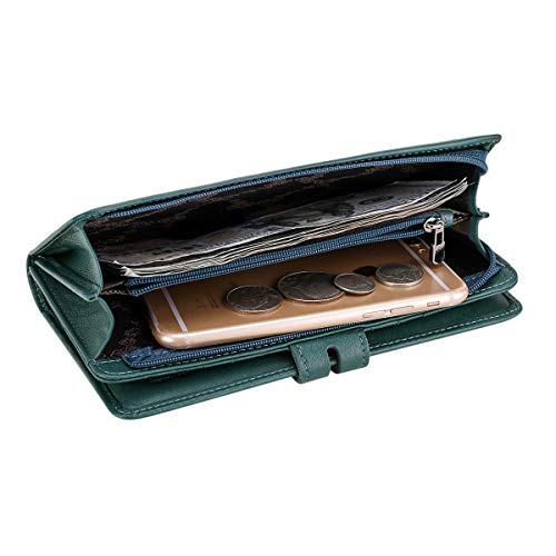 image for Itslife Womens Wallet,Large Capacity RFID Blocking Leather Wallets Cre