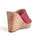 gloryinterest Wedge Sandals for Women Platform High Heels Summer Mule Slip on Comfortable Soft Arch Support Sandals Black Pink White Blue US5-12, red, 38