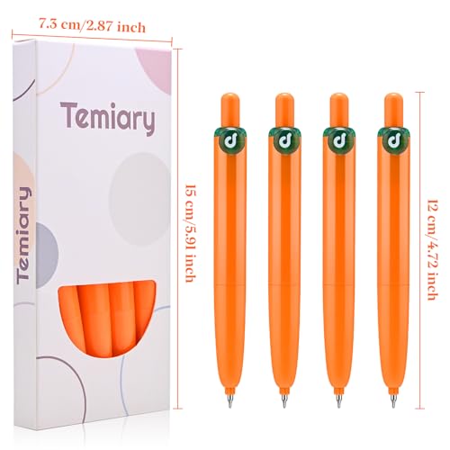 Temiary 4 bolígrafos retráctiles de tinta gel 0.5mm negro miniatura 2